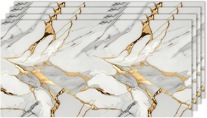 IZODEKOR 4 Pcs 24"x48" PVC Marble Wall Panels by Izodekor3DWallPanels