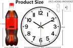 Modern Wall Clock, 10 Inch Digital Wall Clocks Battery Operated, Round Non - Image 3