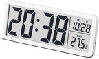 JoFomp LCD Digital Wall Clocks Battery Operated, 8.5" Modern Wall Clocks by JoFomp