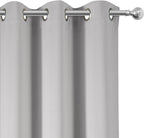 LEMOMO Blackout Curtains 52 x 90 Inch Long Light Grey Curtains Set of 2 Panels - Image 6