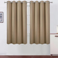 LEMOMO Natural Blackout Curtains 66 x 63 Inch Length/Set of 2 Curtain by Lemomo