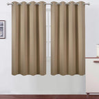 LEMOMO Natural Blackout Curtains 66 x 63 Inch Length/Set of 2 Curtain by Lemomo