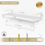 Forbena Bathroom Shelves for Wall Set of 2, Small Wall Mount Bookshelf and Toy - Image 3
