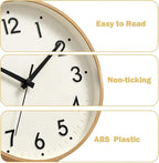Mosewa Wall Clock 8 Inch, Battery Operated Silent Non-Ticking Modern Analog - Image 4