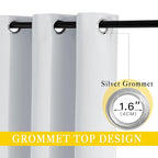 NICETOWN Patio Door Curtain Room Darkening Drapes, Grommet Top Light Blocking - Image 2