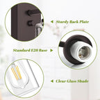 VerRon Set of 2 Wall Sconces for Bathroom, Modern Vanity Light Fixtures - Image 3