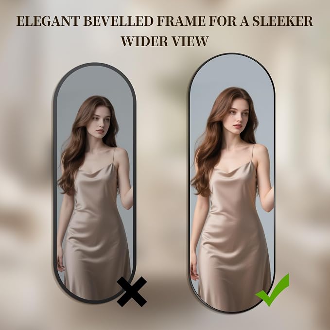 Oval Full Length Mirror, Ultra-Clear Explosion-Proof Dressing Mirror, Simple - Image 6