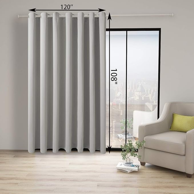 BONZER Room Divider Curtain Total Privacy Wall Extra Wide Grommet Room - Image 4