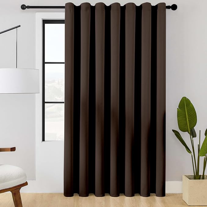 ChrisDowa Room Divider Curtain 90 Inches Long, Wide Blackout Sliding Door by ChrisDowa