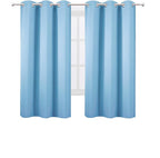 LEMOMO Sky Blue Blackout Curtains/42 x 63 Inch Length Kids Curtains/Set of 2 - Image 2