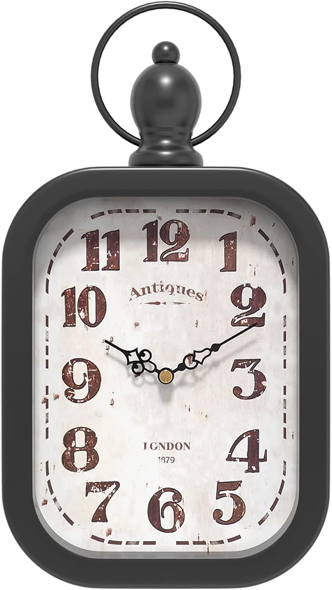 Menterry Small Retro Rectangle Wall Clock by Menterry