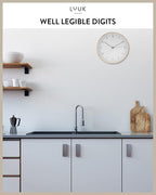 LUUK LIFESTYLE Silent Quartz wall Clock, Nordic and Minimalist Design, Interior - Image 5