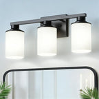 DORESshop 17 Inch Bathroom Light Fixtures, 3-Light Black Bathroom Vanity Light by DORESshop
