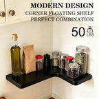 Floating Corner Shelves, Wall Shelf Set of 3, Shelves - Image 4