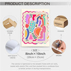 Funky Cute Kids Abstract Wall Art Trendy Bright Colorful Poster 08x10 inch - Image 2