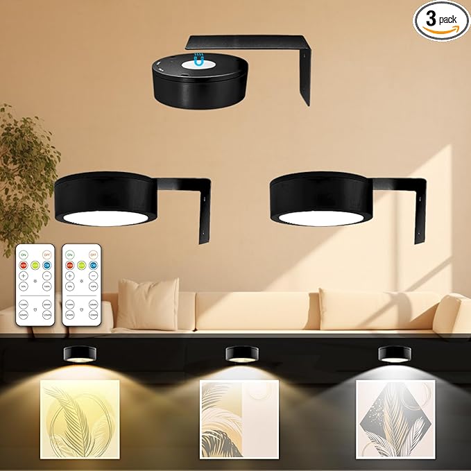 Arixinks 3PACK Picture Light Battery Operated by Arixinks