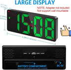 AMIR Alarm Clock, LED Clock for Bedroom, Electronic Desktop Clock - Image 3