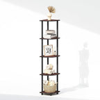 Furinno Turn-N-Tube Storage Shelves, 5-Tier Book Shelf, Corner Shelf, Toolless - Image 6