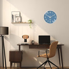XNM Modern Blue Wall Clocks Battery Operated 10 Inch Classic Analog Clock - Image 6