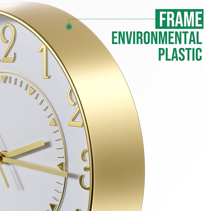 Wall Clock Modern Non-Ticking Battery Operated Silent Wall Clocks Simple Style - Image 4