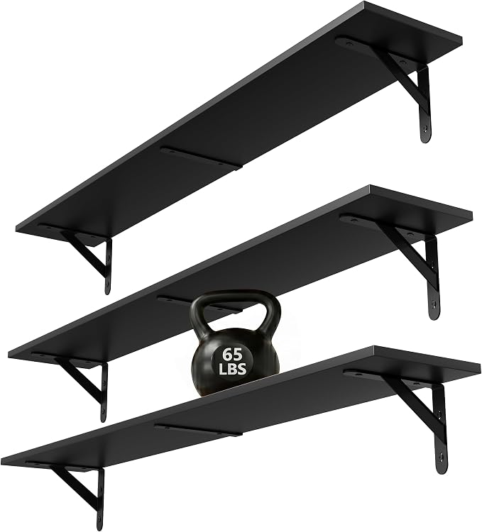 WOPITUES Floating Shelves for Wall 40″W x 8″D, Long Wall Mounted Shelves Set of by WOPITUESOfficial