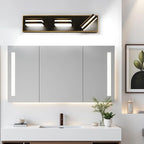 360° Rotate LED Bathroom Vanity Light Fixtures, 1300LM Acrylic Brown and Gold - Image 9