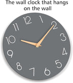 cicininc Wall Clock, 10 Inch Wooden Silent Non-Ticking, Decorative Battery - Image 7