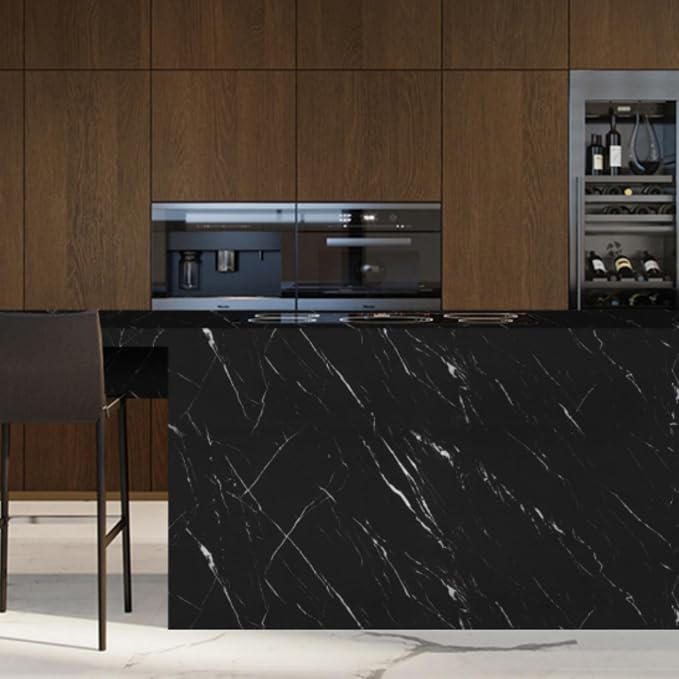 Abyssaly Black Marble Contact Paper Peel and Stick Countertops Waterproof Matte - Image 6