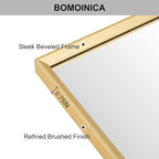 BOMINICA Brushed Gold Bathroom Mirror - Image 2