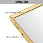 BOMINICA Brushed Gold Bathroom Mirror - Image 2