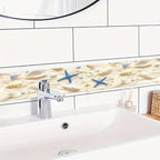 HOMETITUTE Wallpaper Border Peel and Stick Wall Border Sandy Seashell - Image 2