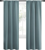 NICETOWN Greyish Blue Blackout Curtains Panels - Image 2