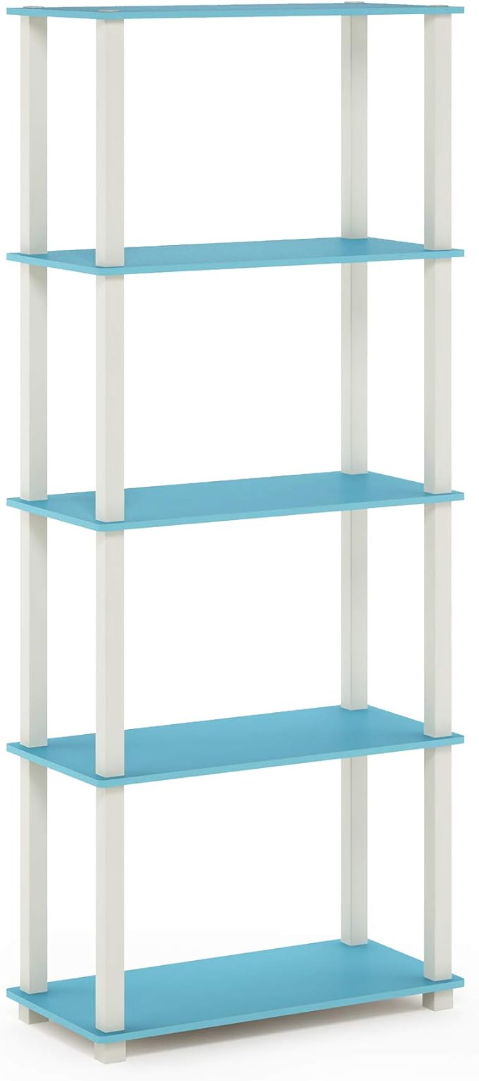 Furinno TURN-S-TUBE Book Shelf, 5-Tier Toolless Storage Shelves - Image 4