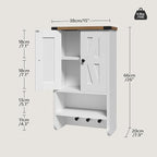 MAHANCRIS Bathroom Wall Cabinet, Farmhouse Medicine Cabinet - Image 3