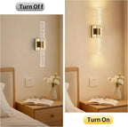 18 Inch Bathroom Sconces Set of 2, 3 Color Temperature Bubble Crystal Led Wall - Image 5