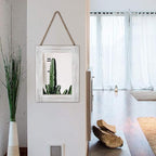 Rectangle Wall Mirror for Bathroom, Distressed White Wood Decor - Image 7