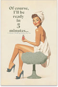 noxozoqm Boho Sage Green Bathroom Poster Vintage 70s Pin Up Girl Wall Art Of by Unknown