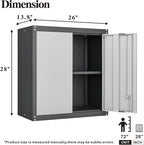 GREATMEET Lockable Storage Cabinet, Metal Garage Storage Cabinets, Metal Wall - Image 3