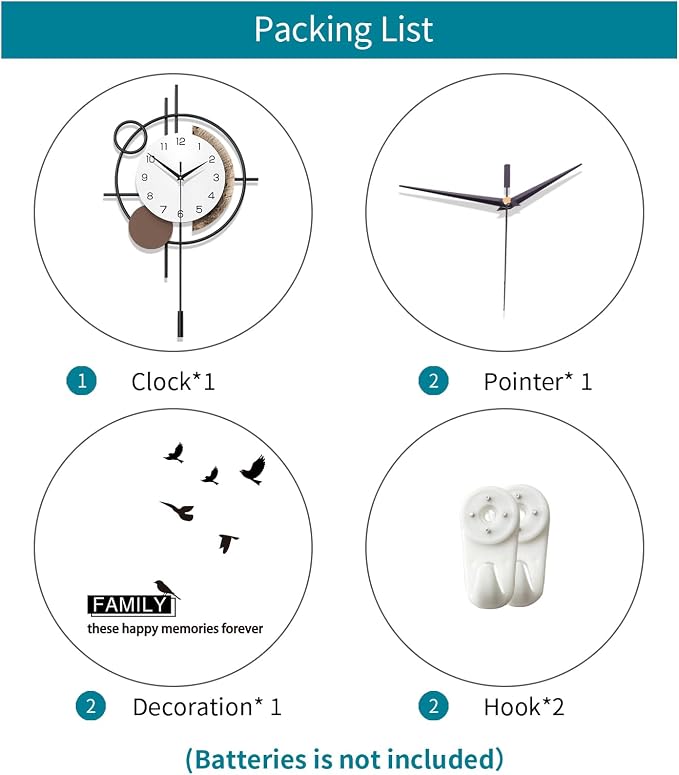 Wall Clock Decorative Modern Wall Clocks - Image 7