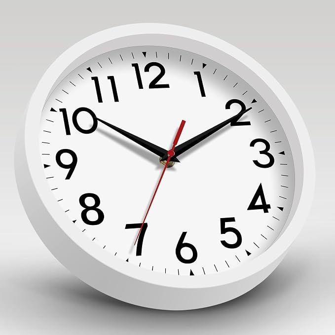 DAXSMY Wall Clock Modern Battery Operated 10 Inch Simpel Silent Non Ticking - Image 4