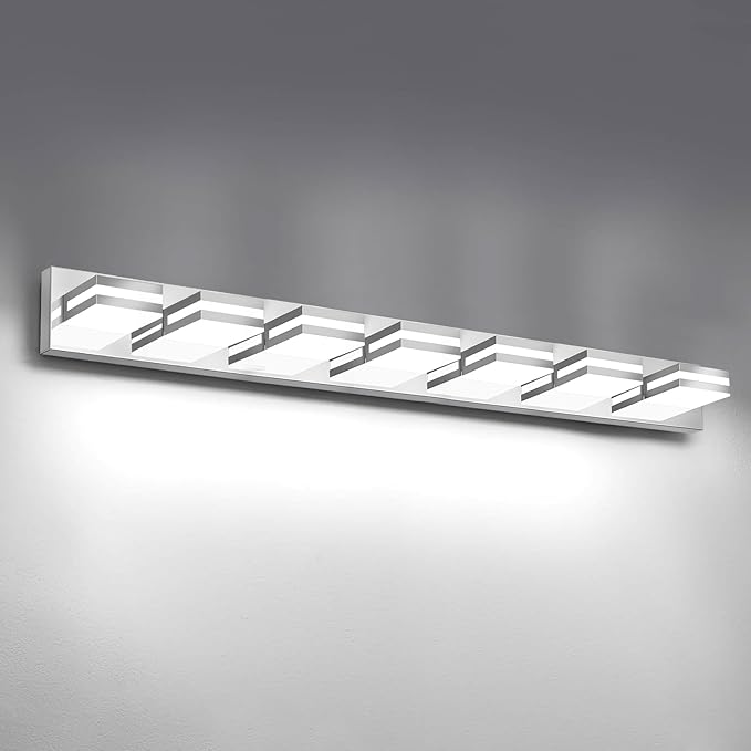 IZORRO LED Modern Bathroom Lights Fixtures, Chrome Acrylic Wall Lighting by IZORRO