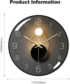 ErgoCar Silent Modern Art Deco Metallic Wall Clock - Image 7