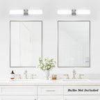 Wall Sconces Set of Two, Brushed Nickel Gold Bathroom Sconces Wall Lighting - Image 8