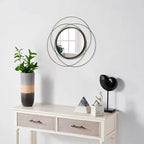 Circle Mirror Wall Decorative Metal Wall Mirror, Art Small Round Wall Home - Image 5