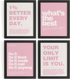 DSHFG Motivational Inspirational Office Wall Art Decor Prints Set of 4 by Unknown