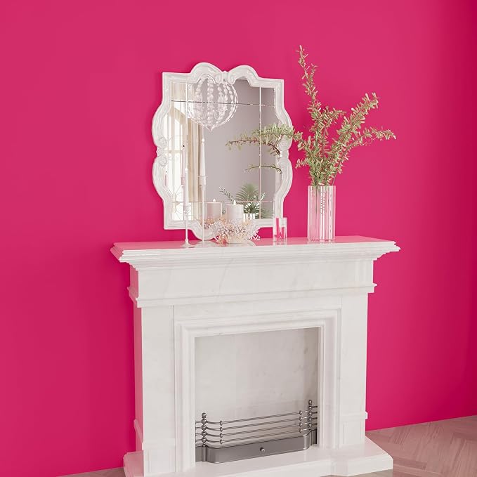 VEELIKE Hot Pink Velvet Fabric Wallpaper Peel and Stick Soft Felt Drawer Liners - Image 7