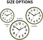 AKCISOT Wall Clock 8 Inch Silent Non-Ticking Modern Clocks Battery Operated - Image 3