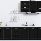 practicalWs 35.4 in x118 in Black Wallpaper Peel and Stick Wallpaper Shelf - Image 4