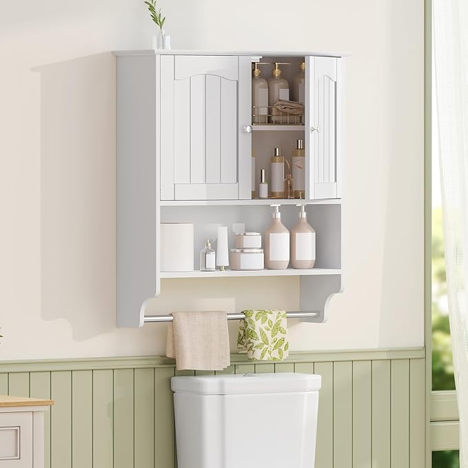 Iwell Bathroom Wall Cabinet, Over The Toilet Storage Cabinet - Image 4
