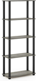 Furinno TURN-S-TUBE Book Shelf, 5-Tier Toolless Storage Shelves - Image 4